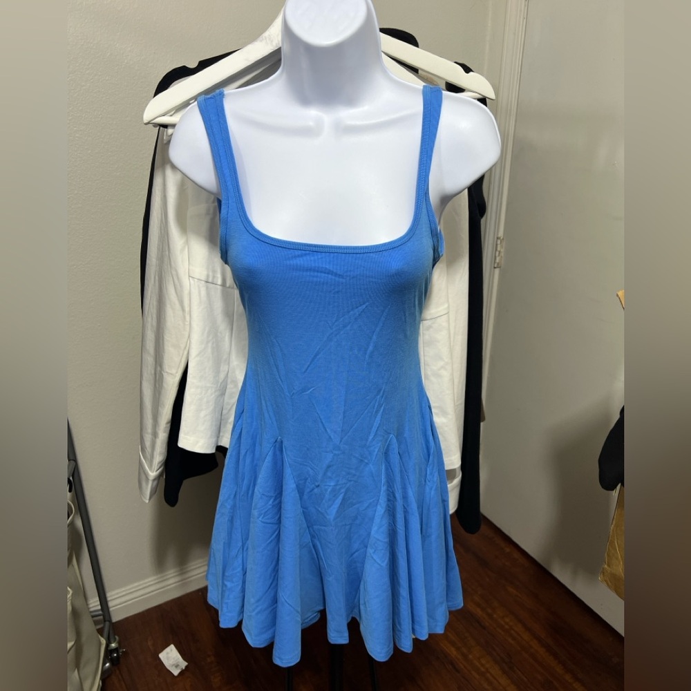 OGL Cooling Square Neck Ruffle Flounce Dress